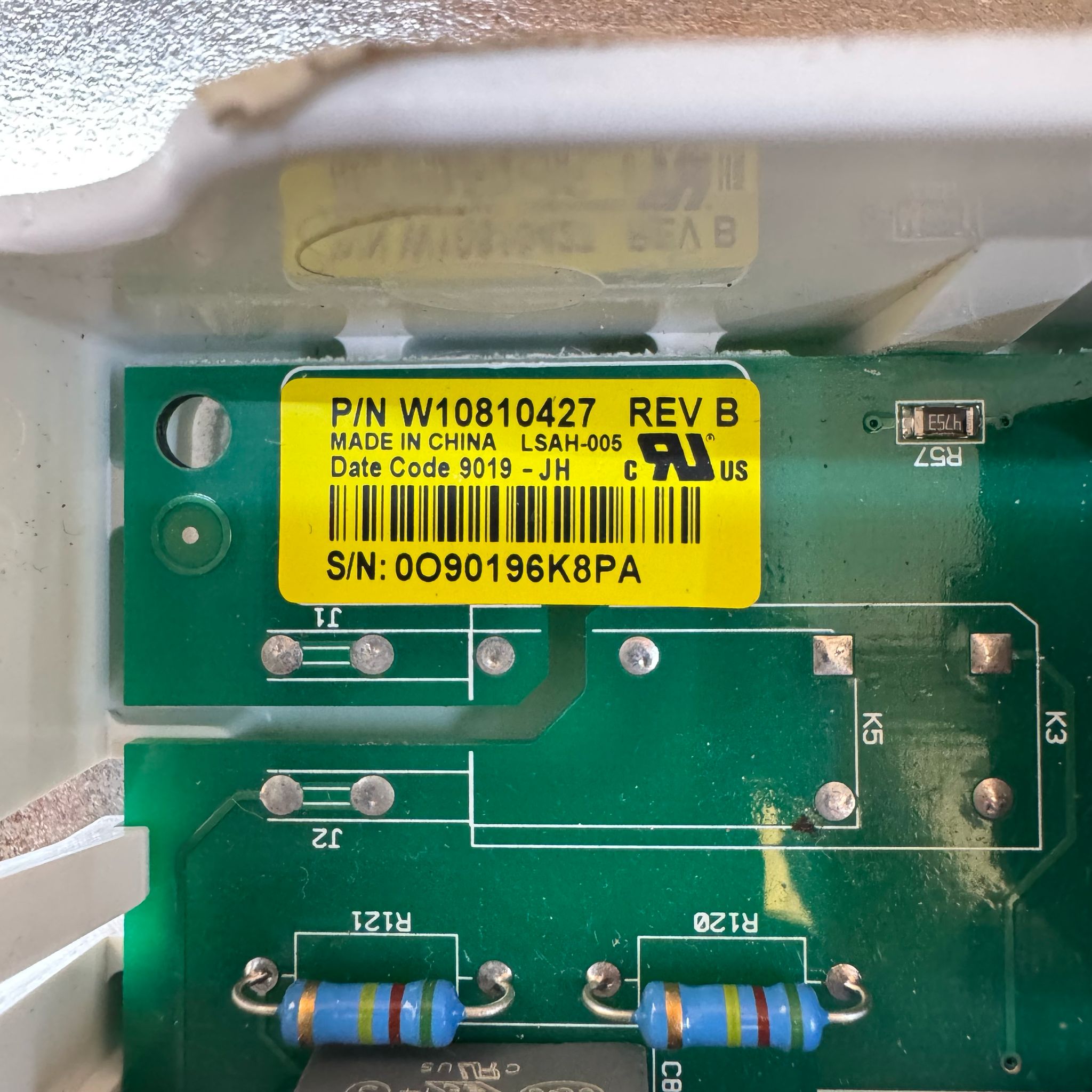 Whirlpool Dryer Electronic Control Board (replaces W11098430) W10810427 Whirlpool Dryer Electronic Control Board (replaces W11098430) W10810427